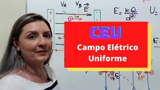 Campo Elétrico Uniforme CEU [upl. by Heinrike]