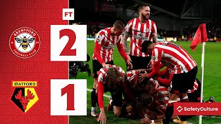 LATE LATE GOALS SECURE WIN FOR BEES  Brentford 2 Watford 1  Premier League [upl. by Yeslehc]