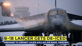 Behind the Genius Techniques Used to DeIced on Massive B1B Lancer Before Takeoff [upl. by Bucky]