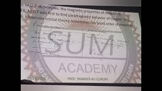 chp3 chem molecular orbital theory class 11 sum academy [upl. by Dagny206]