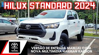 TOYOTA HILUX STD POWER PACK 2024 0KM TURBO DIESEL A ÚNICA MANUAL CABINE DUPLA DETALHES DO INTERIOR [upl. by Johm967]