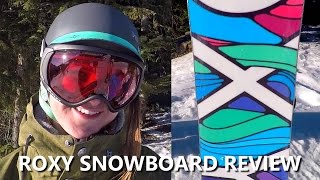 Roxy Womens Snowboard Review with Margarita [upl. by Garrik512]