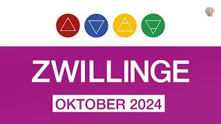 ZWILLINGE ♊️ OKTOBER 2024 quotKEINE SORGE ES GEHT GUTquot  Tarot Monatslegung Kartenlegung [upl. by Atteuqahc]