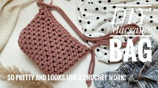 DIY Macrame BagHow To Make A Macrame BagTorebka Makrama [upl. by Wenona24]