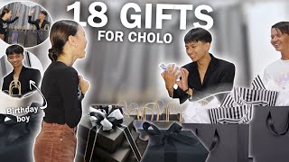 SURPRISING CHOLO WITH 18 GIFTS FOR HIS 18TH BIRTHDAY SOBRANG SAYA NI CHOLO  ROWVERY TRINIDAD [upl. by Archle]