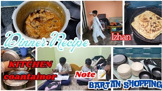 Lal Phal Dinner RECIPE 😋 🍽 BARTAN  Kitchen ke liye Container 🤔 [upl. by Novhaj]