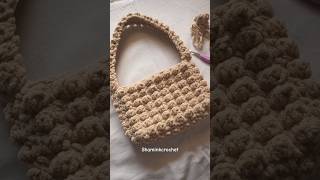 Crochet bobble stitch bag🧶 crochet crochetbag crochettutorial [upl. by Bernie187]