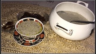 Soupe de semoule d’orge au lait حساء بسميد الشعير مفيدة لشهر رمضان [upl. by Eicnan]