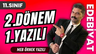 11Sınıf 2Dönem 1Yazılı Soruları  MEB Ortak Sınav Soruları  11Sınıf Türk Dili ve Edebiyatı [upl. by Glick646]