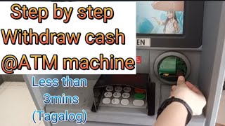 How to withdraw money from ATM machine  tutorial [upl. by Aketal]