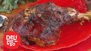 Tradicional pernil de cerdo al horno estilo capacho  Delicioso [upl. by Ehcar]