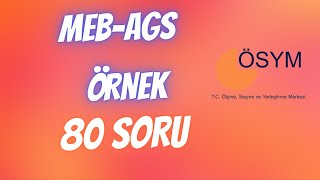 MEBAGS ÖRNEK SORULAR [upl. by Eisnyl]