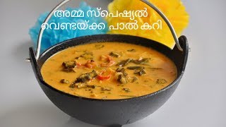 അമ്മ സ്പെഷ്യൽ വെണ്ടയ്ക്ക പാൽ കറി  Nadan Vendakka Pal Curry  Vendakka Mappas Ep525 [upl. by Nomelc797]