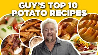 Guy Fieris Top 10 Potato Recipe Videos  Guys Big Bite  Food Network [upl. by Clarabelle]