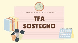 TFA sostegno ottima strategia di studio [upl. by Razaele]