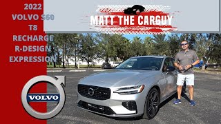 2022 Volvo S60 Recharge T8 405 HPRDesign Expression Plug In Hybrid Walk around and test drive [upl. by Itsuj480]