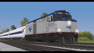 Amtrak Phase V NPCU 90229  Trainz 19 Kitbash [upl. by Enilesor]