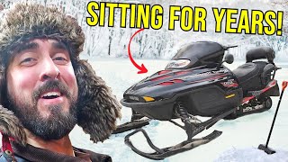 ABANDONED Ski Doo Touring Snowmobile Left In Woods Will It Start [upl. by Nilyad]