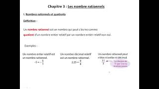 Nombres rationnels et Quotients égaux [upl. by Ellednahs]