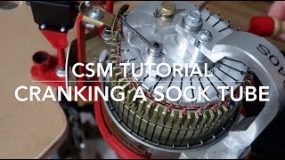 CSM tutorial  Knitting a Sock tube with Ribbing [upl. by Zeb961]