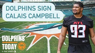 🚨BREAKING🚨 Miami Dolphins Sign Calais Campbell  Dolphins News [upl. by Rennie295]