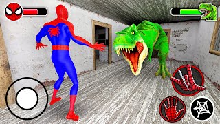 Playing as SpiderMan Family Vs Dinosaur Trex in Granny House [upl. by Nich197]