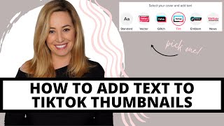 How to add text to TikTok thumbnails [upl. by Gladdy]