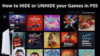 PS5 Tips  How to HIDE or UNHIDE your Games in PS5 [upl. by Onairpic335]