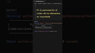 Dominando Combinaciones y Permutaciones en python Una Introducción Práctica pythontutorial [upl. by Assenal]