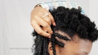 Cornrow Braids Step By Step Tutorial How to Part and French Braid Your Natural 4c Hair Part 2 [upl. by Gay]