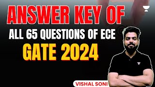 Response Sheet Released  Answer Key of all 65 questions of ECE GATE 2024  Vishal Soni [upl. by Gerti22]