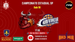 Regatas x Cravinhos Campeonato Estadual Paulista 2024 de Basquete Sub18 [upl. by Vinaya]