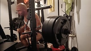 185kg Beltless SSB Box Squat [upl. by Toinette]