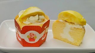 Hokkaido Cupcake with Durian Cream [upl. by Rednaxela343]