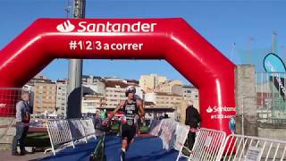 Javier Gómez Noya embajador 123aCorrer de Banco Santander campeón del Mundo de Triatlón 2019 [upl. by Ullund]