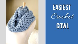 Easiest Free Crochet Cowl Pattern [upl. by Montgomery643]