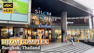 BANGKOK Silom Complex quotShopping Mall Central Silom Restaurants amp Supermarket  Thailand 4K HDR [upl. by Blake]