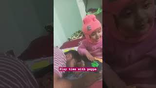 Funny play time with pappa  pappa ne paduko beduthundhi cutebaby arhalove babyab cutebaby [upl. by Yung808]