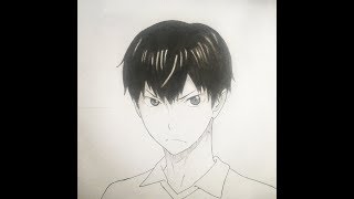 How to draw Kageyama Tobio Haikyuu [upl. by Hittel]