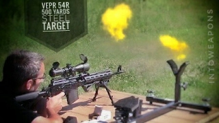 VEPR 762x54r AK47 Rifle 500Yards Steel Target POV [upl. by Kendra]