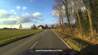 UHD4K Switzerland 262 Camera on board From Dudingen to Aarberg GoPro Hero3 [upl. by Orgalim]