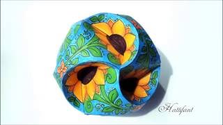 Hattifant  How Fairies make Sunflower Triskele Paper Globes [upl. by Lulita]