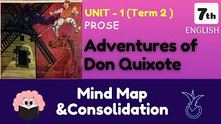 Mind map amp Consolidation  7th English  Term 2  Unit 1  Prose Adventures of Don Quixote [upl. by Nylleoj]