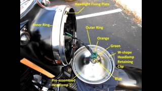 Royal Enfield Motorcycle Headlight 7 Inch Installed [upl. by Eycal]