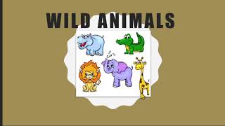 WILD ANIMALS  Animales salvajes en inglés [upl. by Jacquenette]