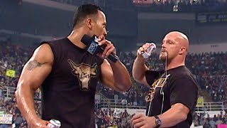 The Rock and “Stone Cold” Steve Austin start a fullout brawl SmackDown Mar 29 2001 [upl. by Karlene]