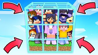 10 FRIENDS in 1 BOX in Minecraft [upl. by Enilarak]