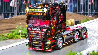 MEGA RC TRUCK RC MACHINE COLLECTION RC Heavy Haulage RC Excavator RC Wheel Loader RC Train [upl. by Trebleda]