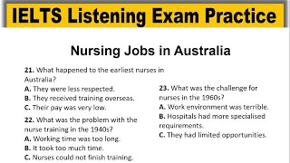 Nursing Jobs in Australia listening practice test 2024 with answers  IELTS Real Exam Listening Test [upl. by Eesyak]