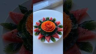 Fruit and vegetable plate decoration ideas super plate decoration skills shortsfeed [upl. by Nels]